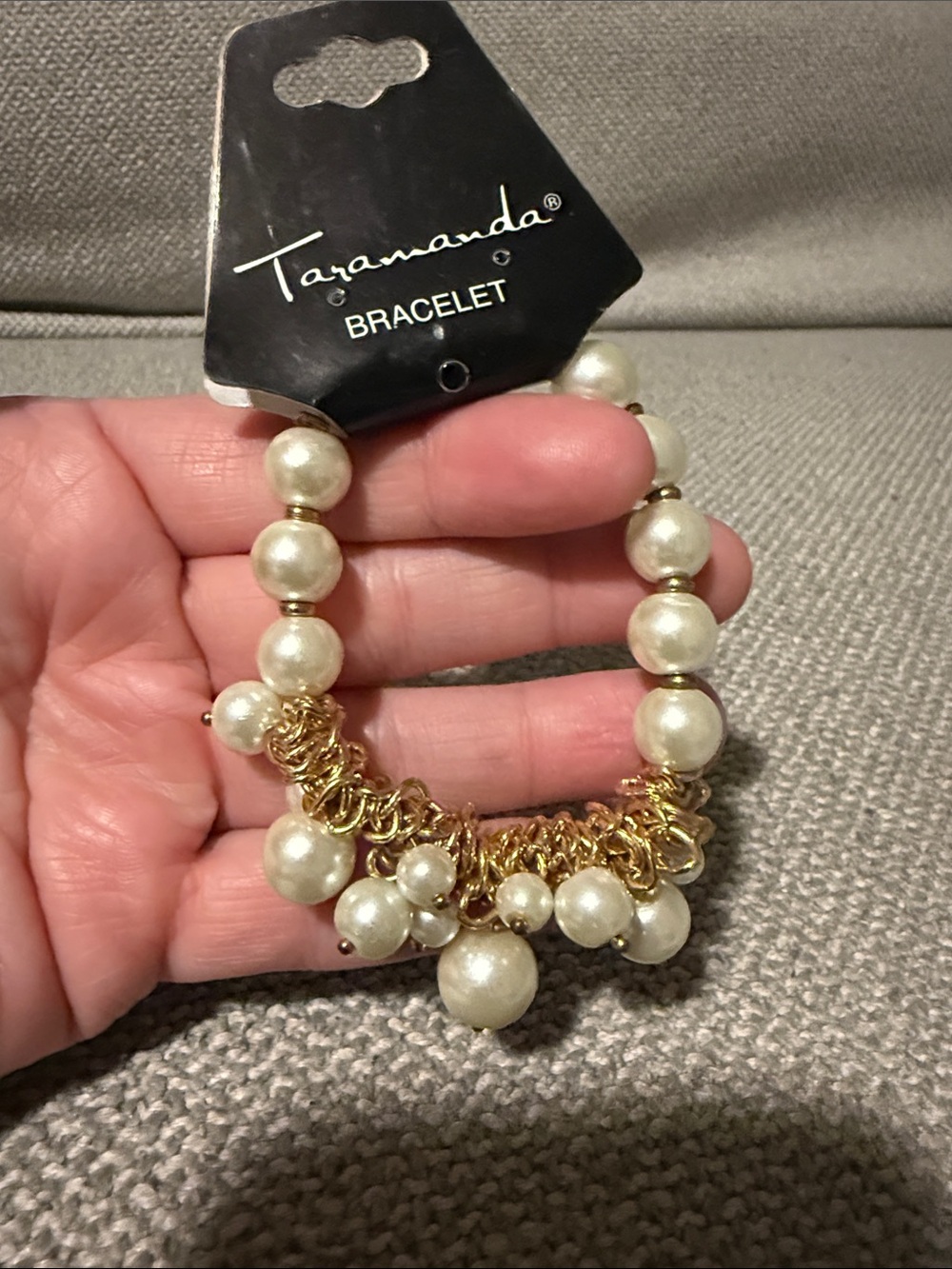 Gold & Pearl color Beaded Bracelet